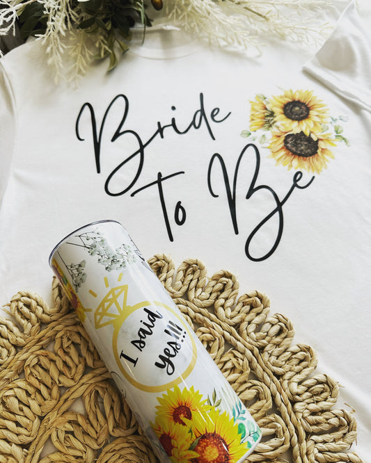 Sunflower Bride to be shirt
