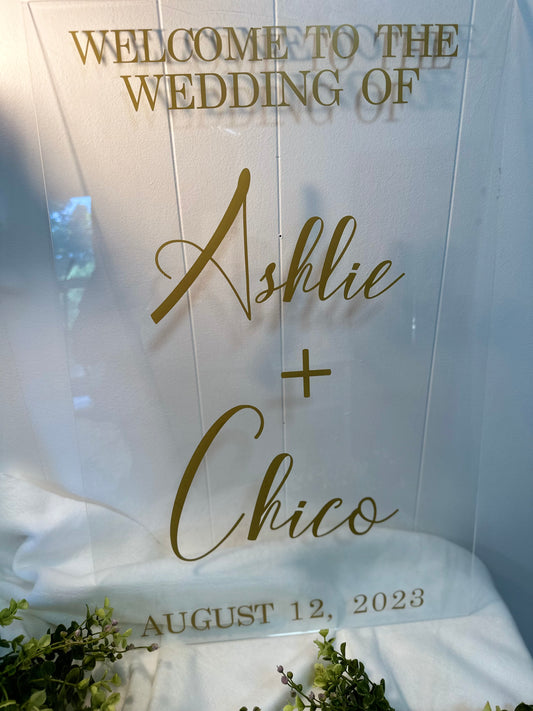 Small Wedding Welcome Sign