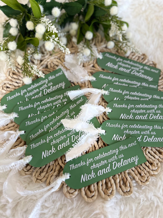 Painted Acrylic book Marker Favors