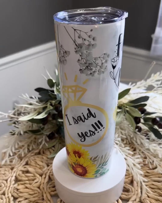 Bride Sunflower 20oz tumbler